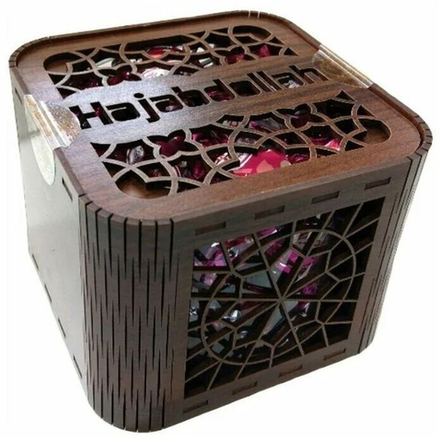 Конфеты Хаджабдуллах из пашмалы Фруктовый ларец Ассорти в деревянной упаковке / Hajabdollah Assorted Pashmala Sweets Fruit Casket 200г