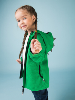 Толстовка флисовая "Дино" зеленый