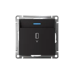 Выключатель карточный AtlasDesign 10А с подсветкой без задержки отключения механизм карбон SE ATN001014