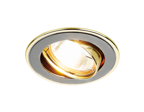 Встраиваемый точечный светильник 104A GU/G черный/золото MR16