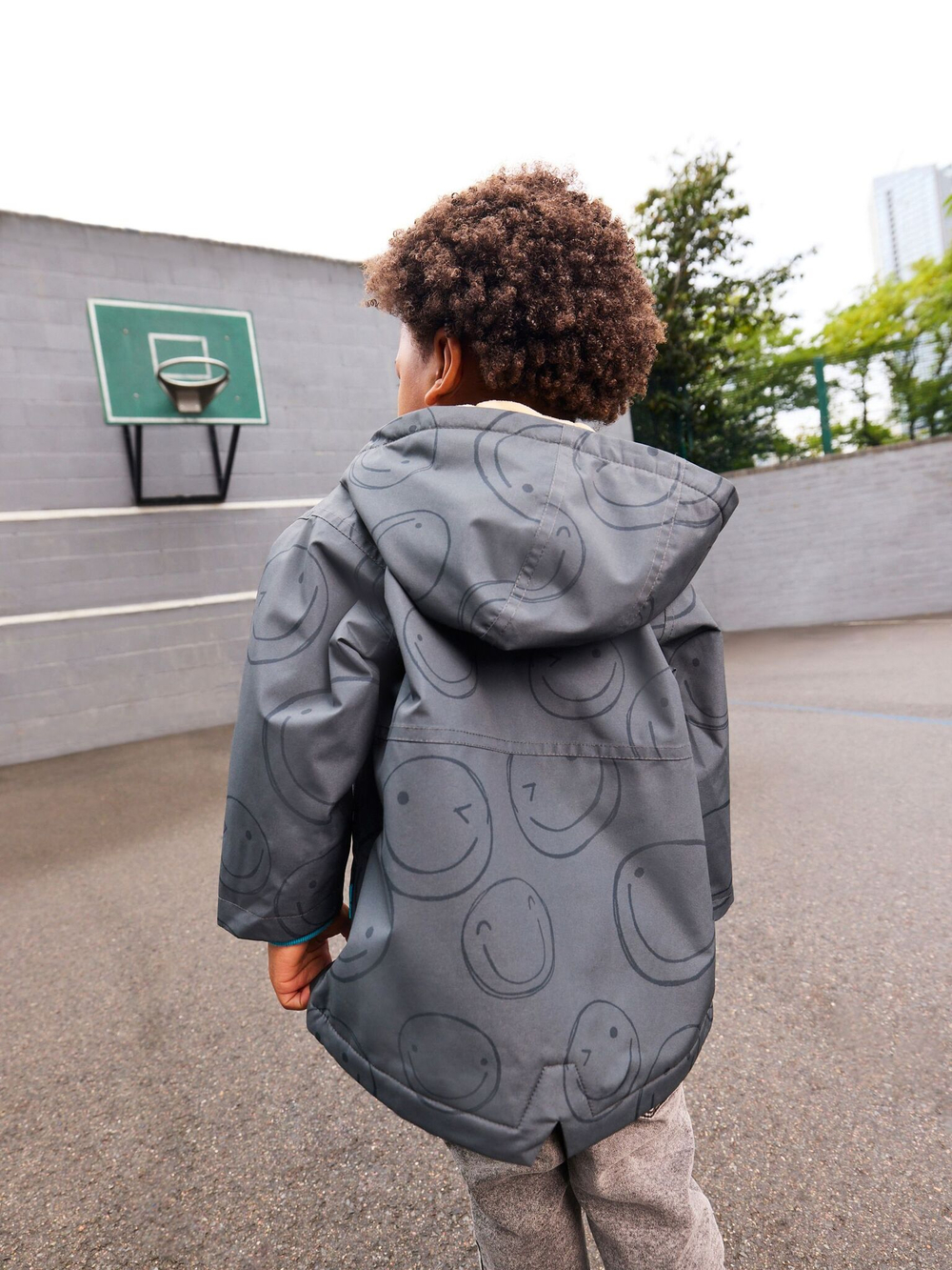 Куртка непромокаемая с флисовой подкладкой Next Q60-461, Черный