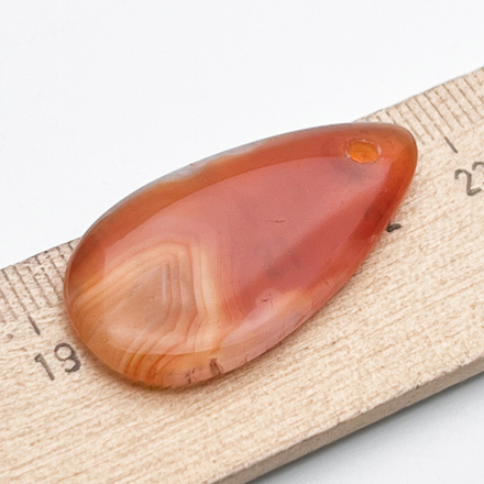 Подвеска Капля, агат тонированный, размер 34*18 мм, цена за 1 шт