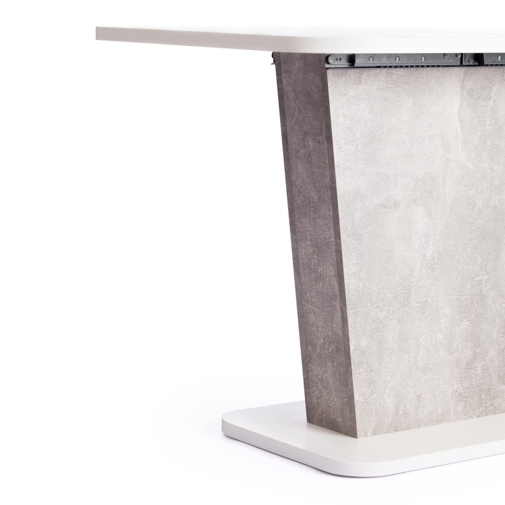 Стол обеденный GENT ЛДСП, 110-145x68,6x75,5 см, Белый/Бетон