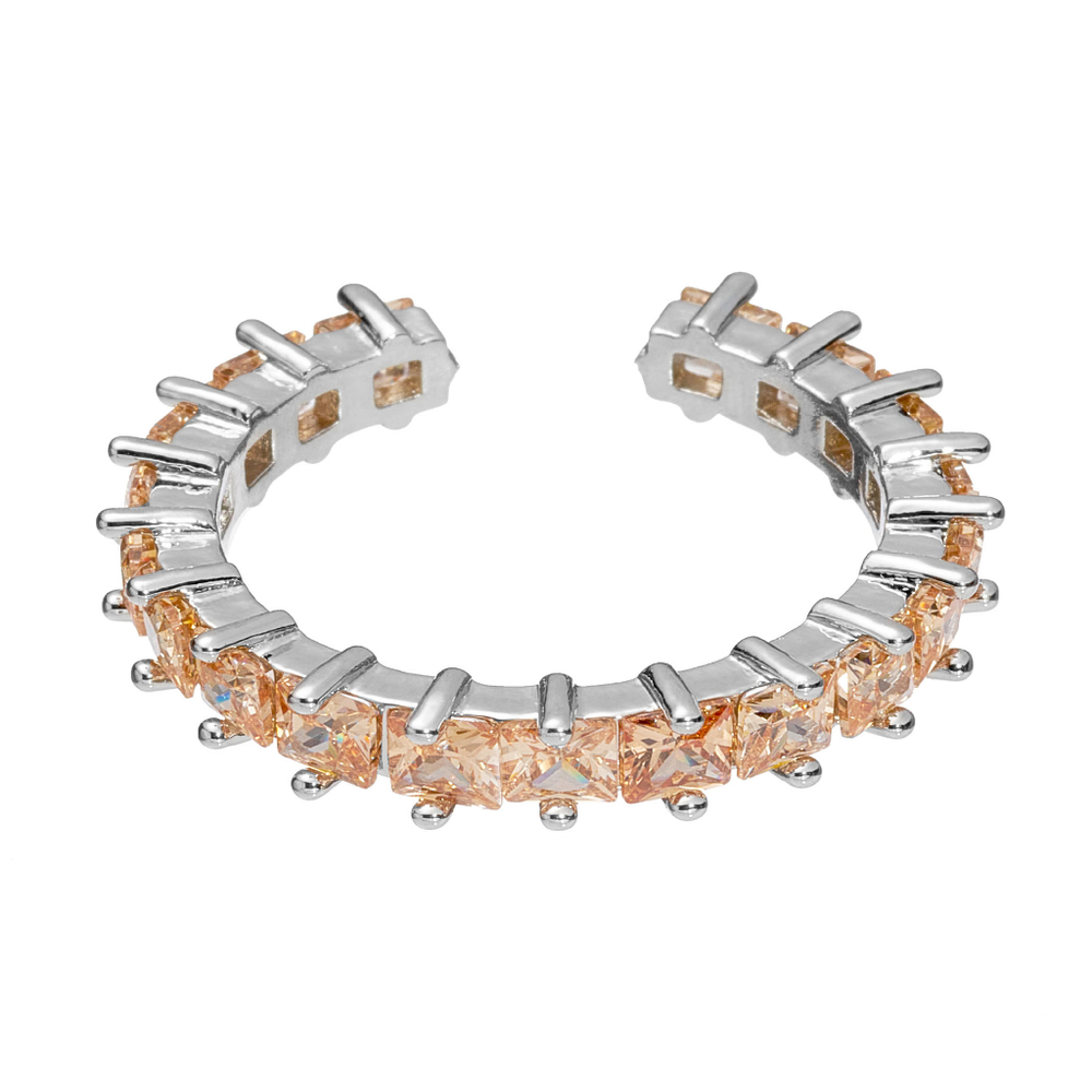 Кольцо-дорожка, регулирующийся размер, персиковые камни