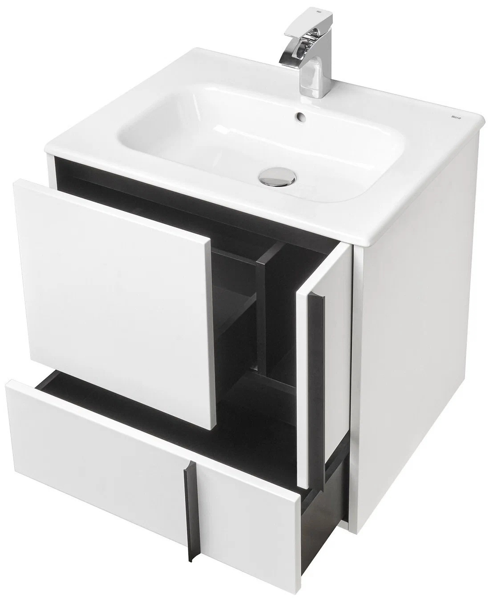 Тумба под раковину Акватон Ривьера 60 подвесная, белая