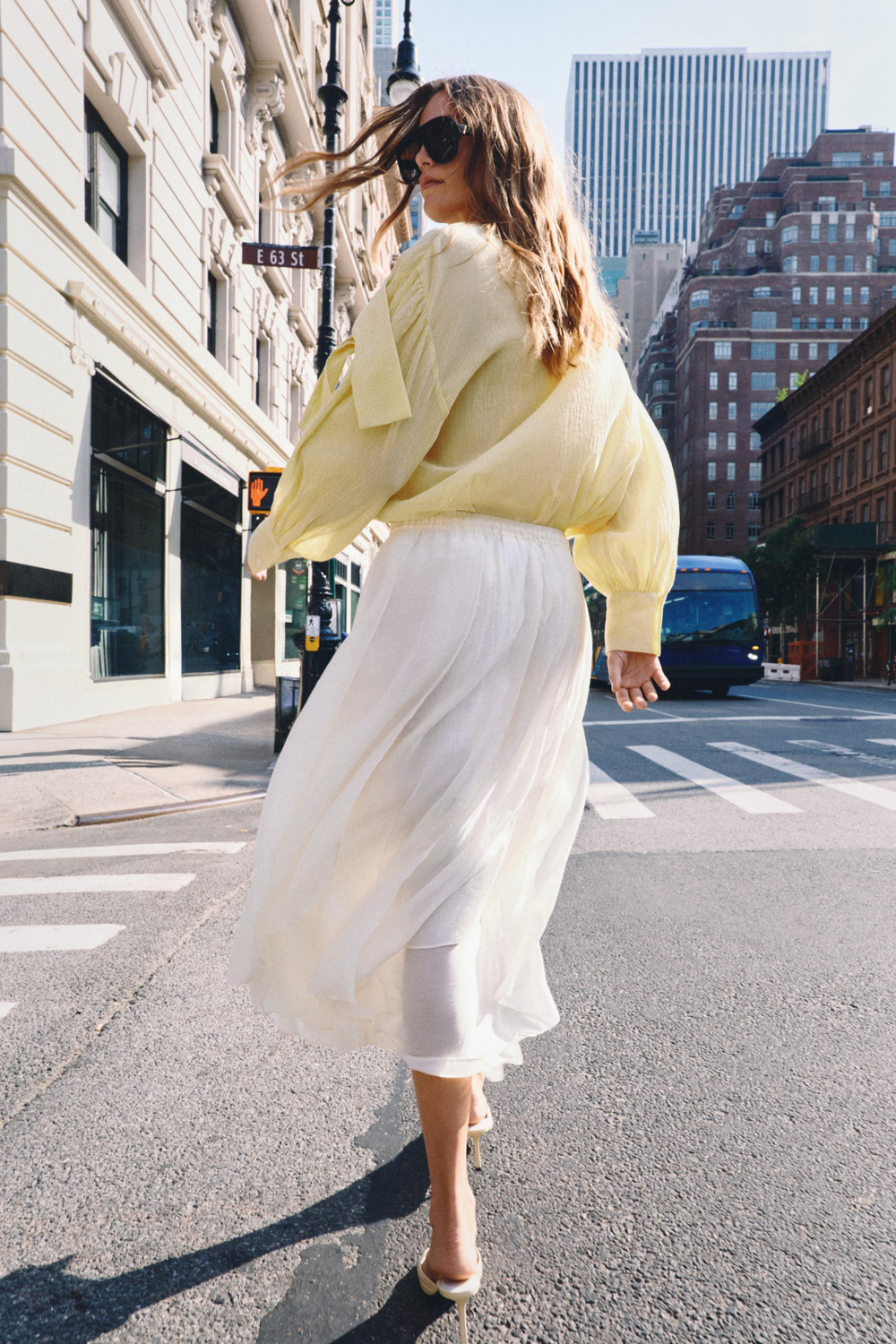 ZARA РУБАШКА В ПОЛОСКУ С ЗАВЯЗКАМИ — ZW COLLECTION, ЖЕЛТЫЙ