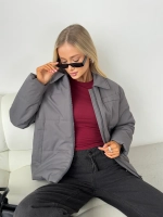 Куртка осенняя с отложным воротником