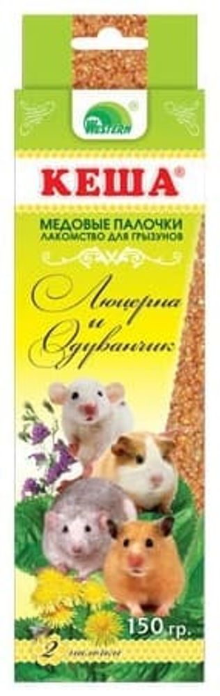 *ЛАКОМСТВО "КЕША" Д/ГРЫЗУНОВ 150г (ЛЮЦЕРНА+ОДУВАНЧИК) Уценка