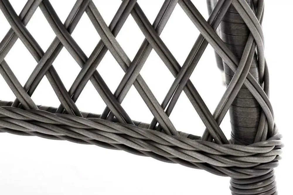 "Эспрессо" плетеный круглый стол, диаметр 118 см, цвет графит