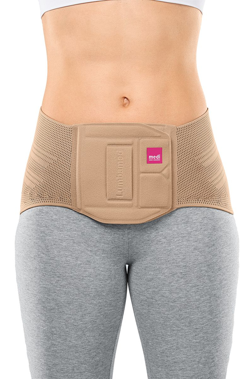 Поясничный бандаж LUMBAMED PLUS женский с массажной вставкой Vario-Flex.