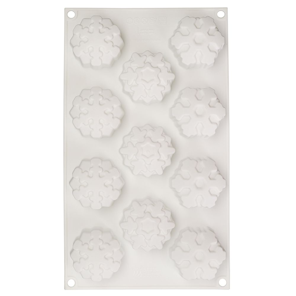 Silikomart Форма для приготовления пирожных и конфет Snowflakes 30,5 х 18 см