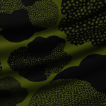 Тонкая хлопковая ткань с абстрактным мотивом на зелёном (112 г/м2)