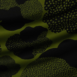 Тонкая хлопковая ткань с абстрактным мотивом на зелёном (112 г/м2)