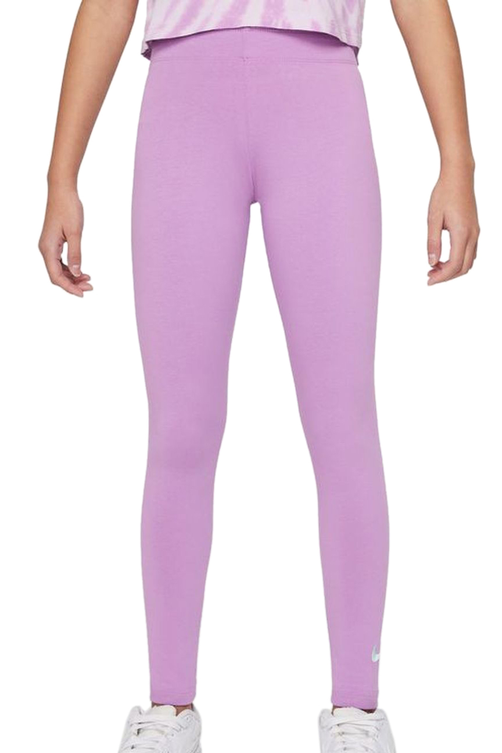 Штаны для девочки теннисные Nike Sportswear Favorites Swoosh Legging G - violet shock/mint foam