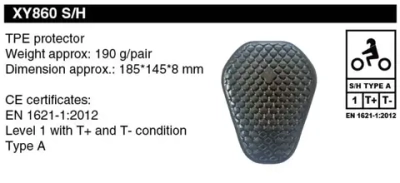 Защитная вставка бёдра LEVEL 1 TPE (Чёрный) XY 860 STARKS