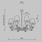 Подвесной светильник Maytoni MOD483PL-08BS