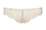 Кружевные трусики Bisquitta с вырезом и брошкой на попке (Размер: XXL) (Цвет: бежевый)