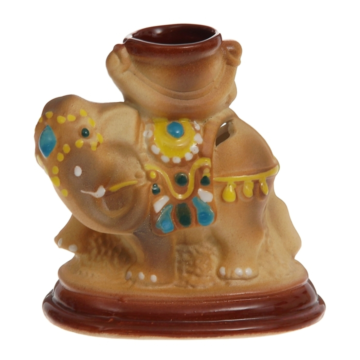 Аромалампа Слон цветной, керамика 13 см
