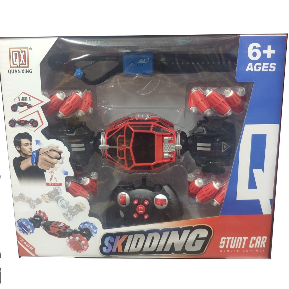 Машинка перевёртыш радиоуправляемая жестами и пультом Skidding Stunt Car "QUAN XING"