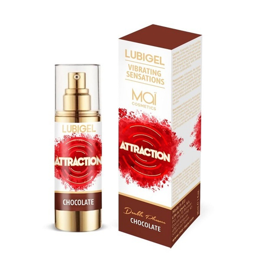 Интимный гель с эффектом вибрации и ароматом шоколада Mai cosmetics 30мл