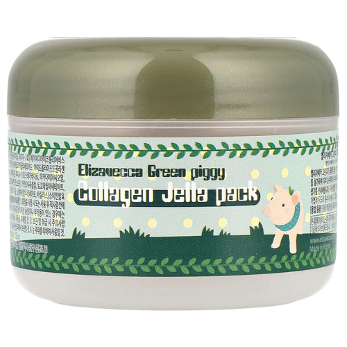 Elizavecca, Green Piggy, коллагеновая желеобразная маска для лица, 3,53 унции (100 г)