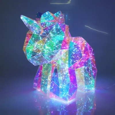 Сувенир светодиодный «Единорожек» 40*21*36 см, 300 ламп LED, USB, Белый