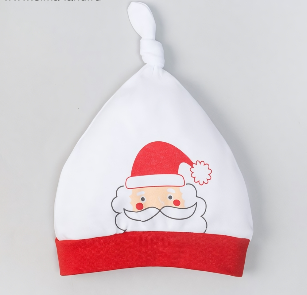Чепчик (шапочка) Крошка Я "Любимчик Деда Мороза", белый, р.44, 3580270