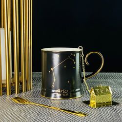 Lenardi 106-290 Кружка 360мл с ложкой и фильтром ОВЕН в под.уп.(х12)Фарфор