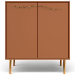 Комод Арт Колор matte Стайл Голд с 2 полками Томленый оранжевый матовый
