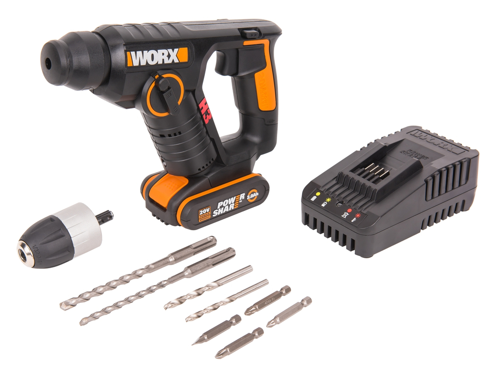 Перфоратор аккумуляторный WORX WX394.3
