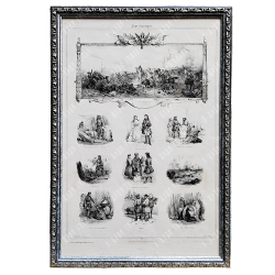 Адам Виктор (1801-1867). Страница истории. Пётр I. Литография. Сер. XIX в.