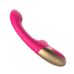 Розовый изогнутый ребристый вибратор 21см I-Moon Whale MY-215