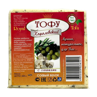 Тофу с оливками Royal Tofu, 500 г
