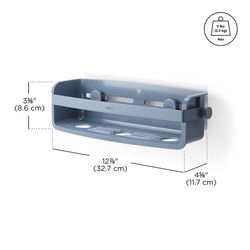 Органайзер для душа Flex Adhesive, голубой