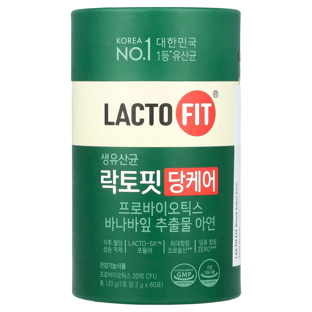 Lactofit, Пробиотик, уровень сахара в крови, 60 стиков (2 г) каждый