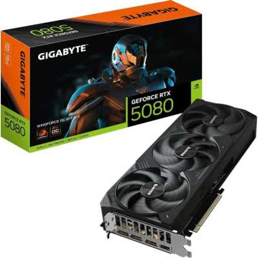 Видеокарта GigaByte nVidia GeForce RTX 5080 OC SFF 16Gb GV-N5080WF3OC-16GD