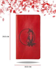 Кошелек высокий Лиса красная кожа