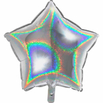 Шар фольгированный Звезда 45 см (Серебряный)