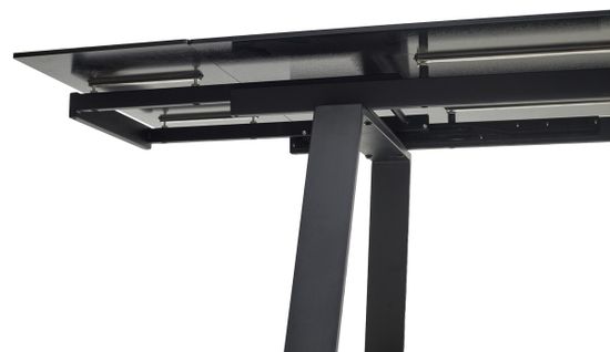 Стол VASTO 200 MARBLES KL-99 Белый мрамор матовый, итальянская керамика/ черный каркас