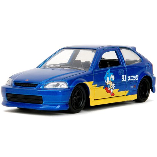 Модель Машинки Hollywood Rides 1:32 Sonic the Hedgehog 1997 Honda Civic Type-R 354B2