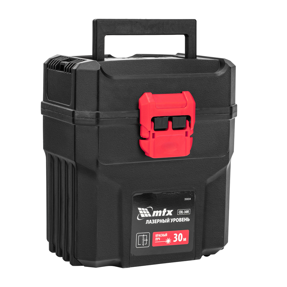 Лазерный уровень CRL-30R, 30 м, красный луч, батарейки, резьба 5/8" MTX