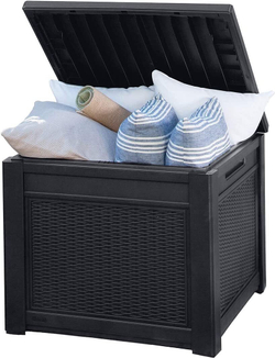 Пластиковый сундук Keter Cube Rattan 208 л graphite