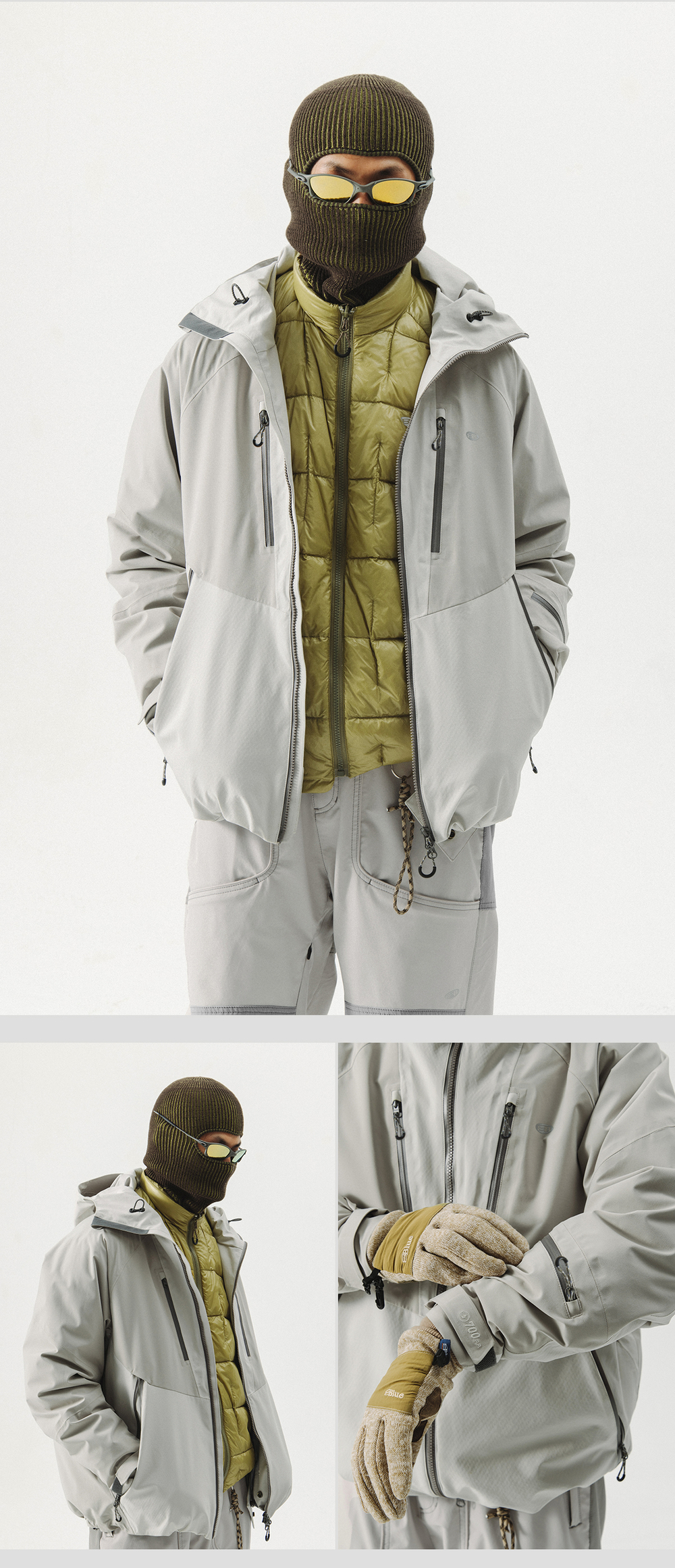 Куртка NOTHOMME BLUE “Snow Rider” Outdoor Triple-Protection Warm, Cold-Resistant, Wear-Resistant White Goose Down Taped Ski Jacket