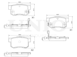 Колодки тормозные диск. задние UNIO BRP-20236