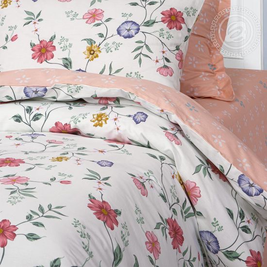 Евро комплект постельного белья Кэлли сатин