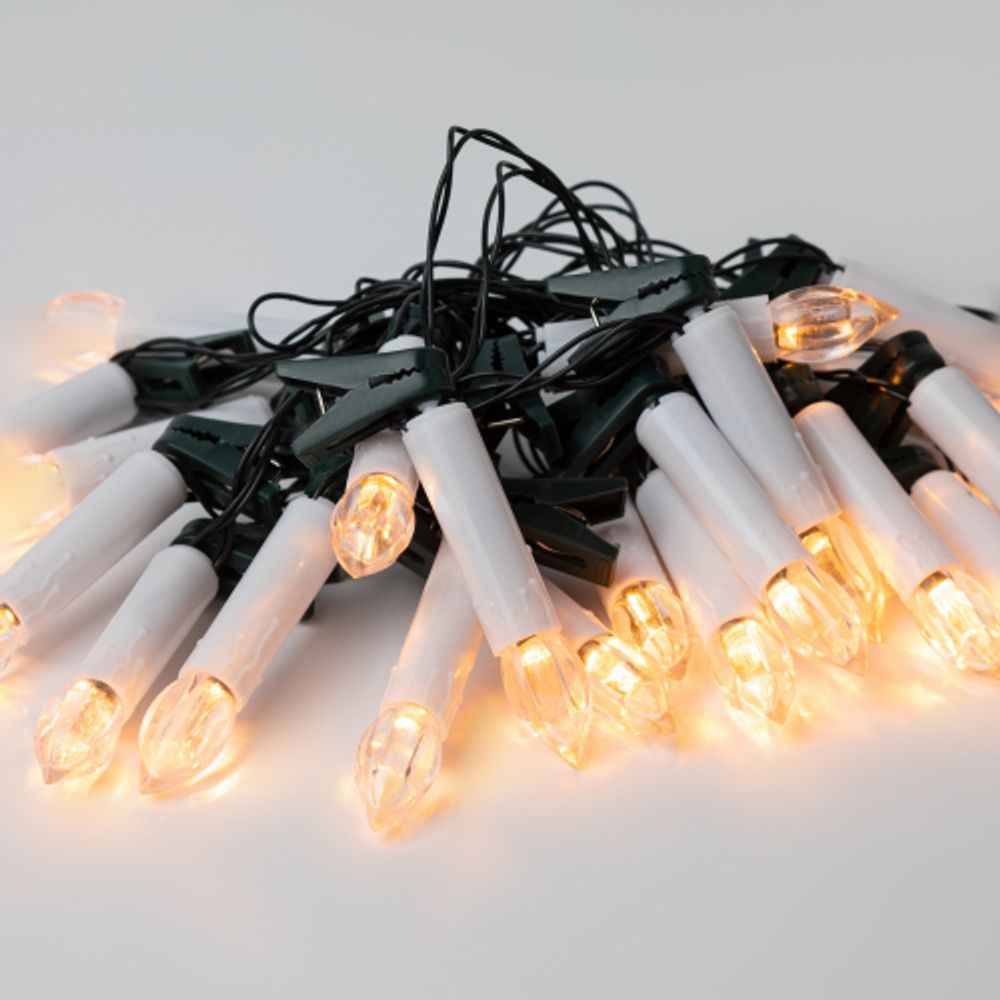 Светодиодная новогодняя гирлянда ЭРА ЕGNIG - CAN нить Свечи 3,8 м теплый белый динамичный 20 LED