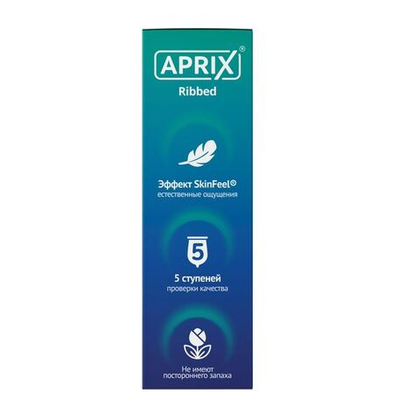 Презервативы APRIX Ribbed ребристые (2 упаковки по 12 шт.)
