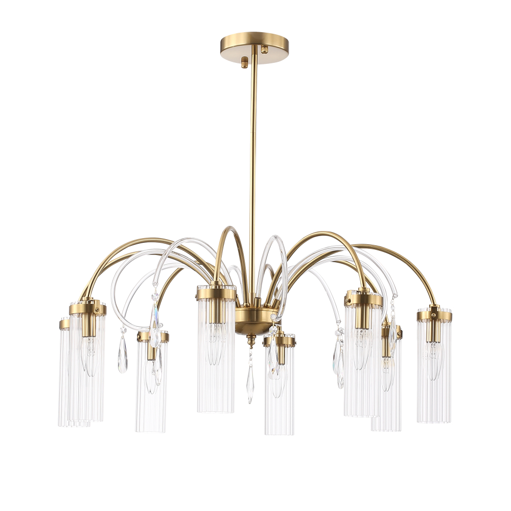 SL1401.303.08 Люстра подвесная ST-Luce Латунь/Латунь, Прозрачный E14 8*40W ЛЮМИНЕРА