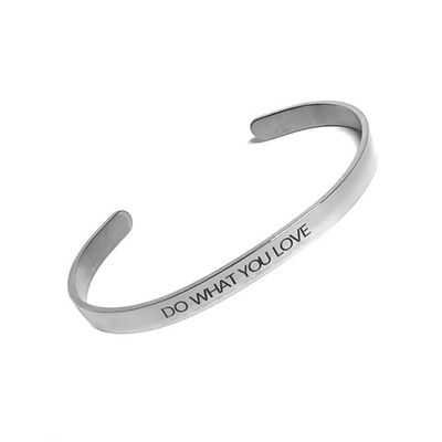 Мотивационный браслет Do what you love Silver