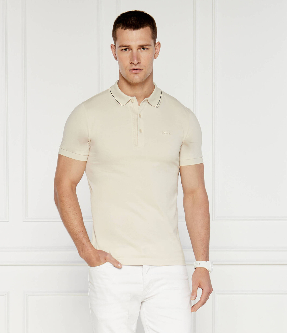 Поло paule 4 BOSS GREEN - бежевый(50506195)